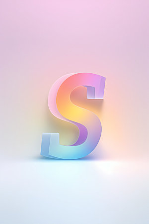 磨砂玻璃字母通透3D艺术字