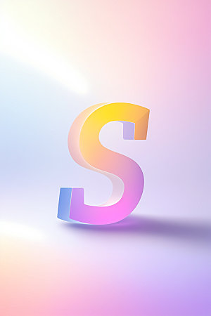 磨砂玻璃字母立体3D艺术字