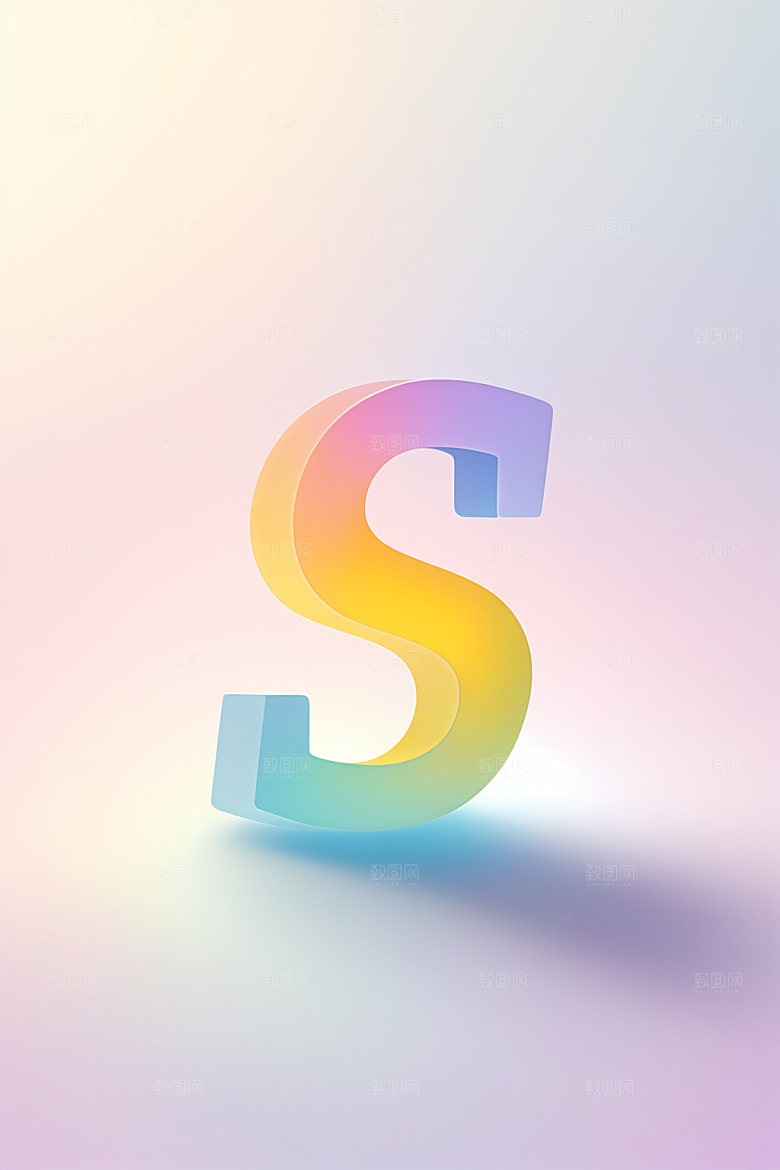 磨砂玻璃字母3D立体艺术字