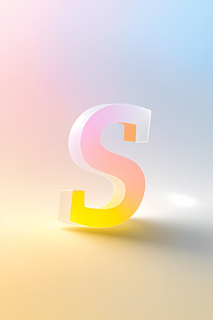 磨砂玻璃字母英文彩色艺术字