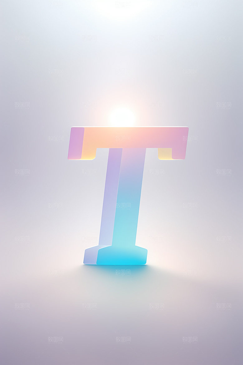 磨砂玻璃字母立体清爽艺术字