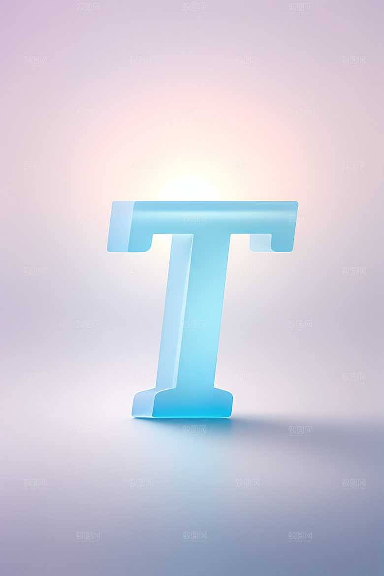 磨砂玻璃字母英文时尚艺术字