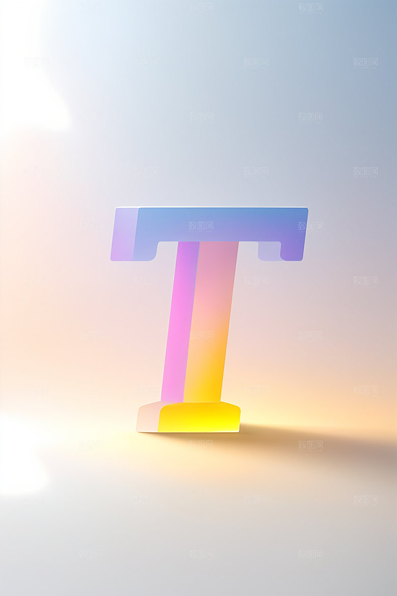 磨砂玻璃字母质感玻璃艺术字