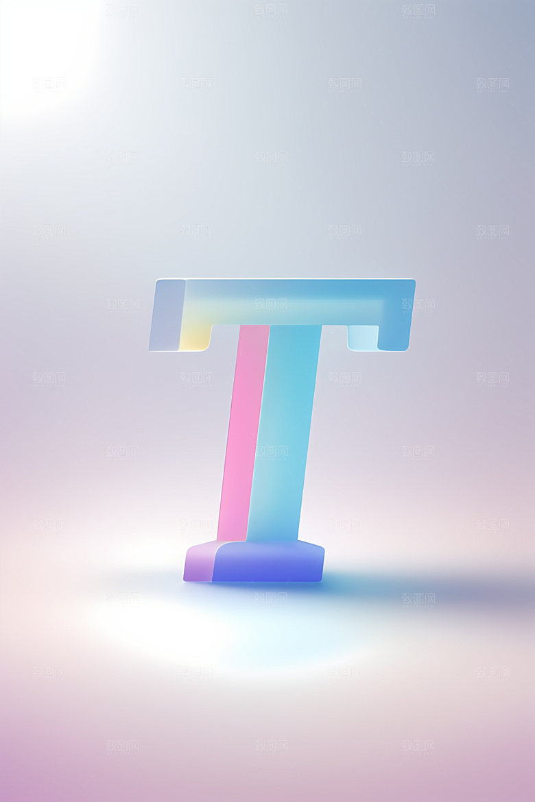 磨砂玻璃字母英文通透艺术字