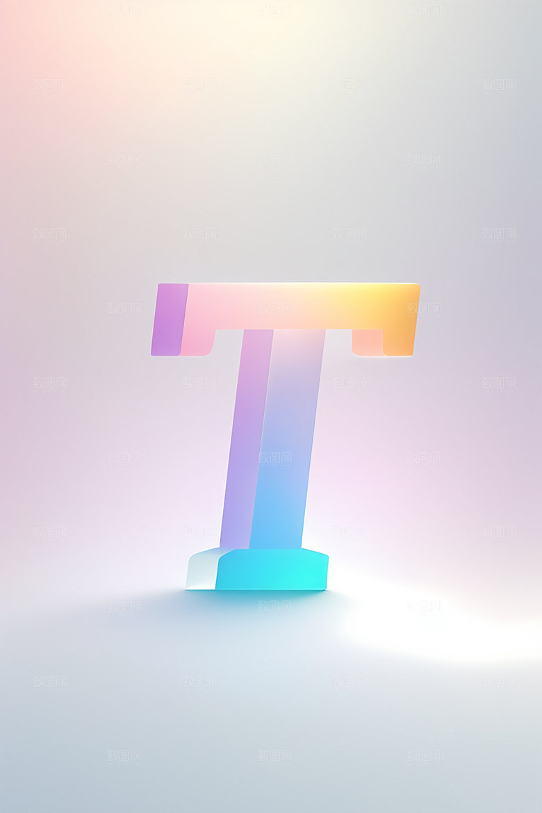 磨砂玻璃字母彩色立体艺术字