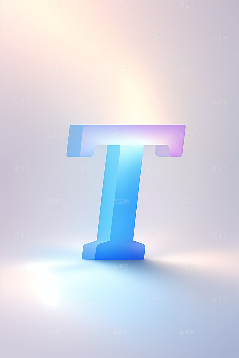 磨砂玻璃字母立体英文艺术字