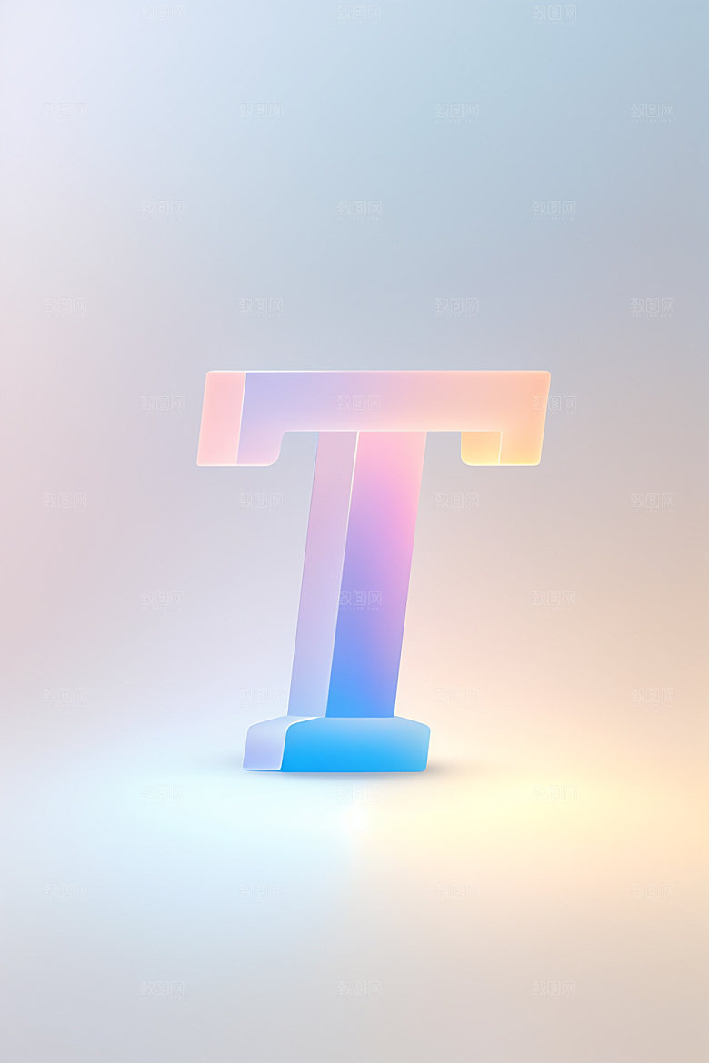 磨砂玻璃字母立体彩色艺术字