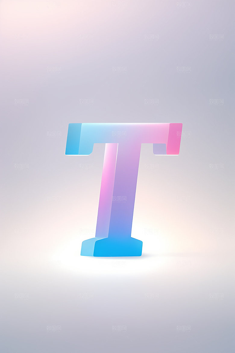 磨砂玻璃字母彩色通透艺术字