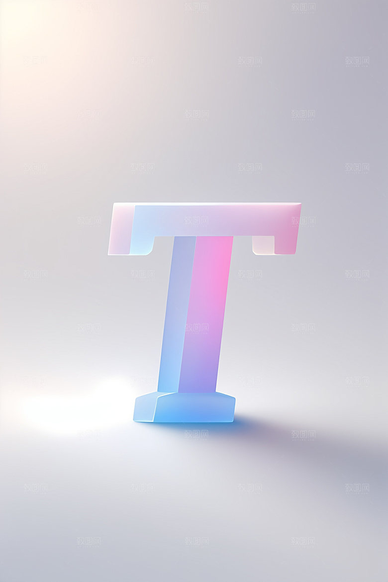 磨砂玻璃字母立体创意艺术字