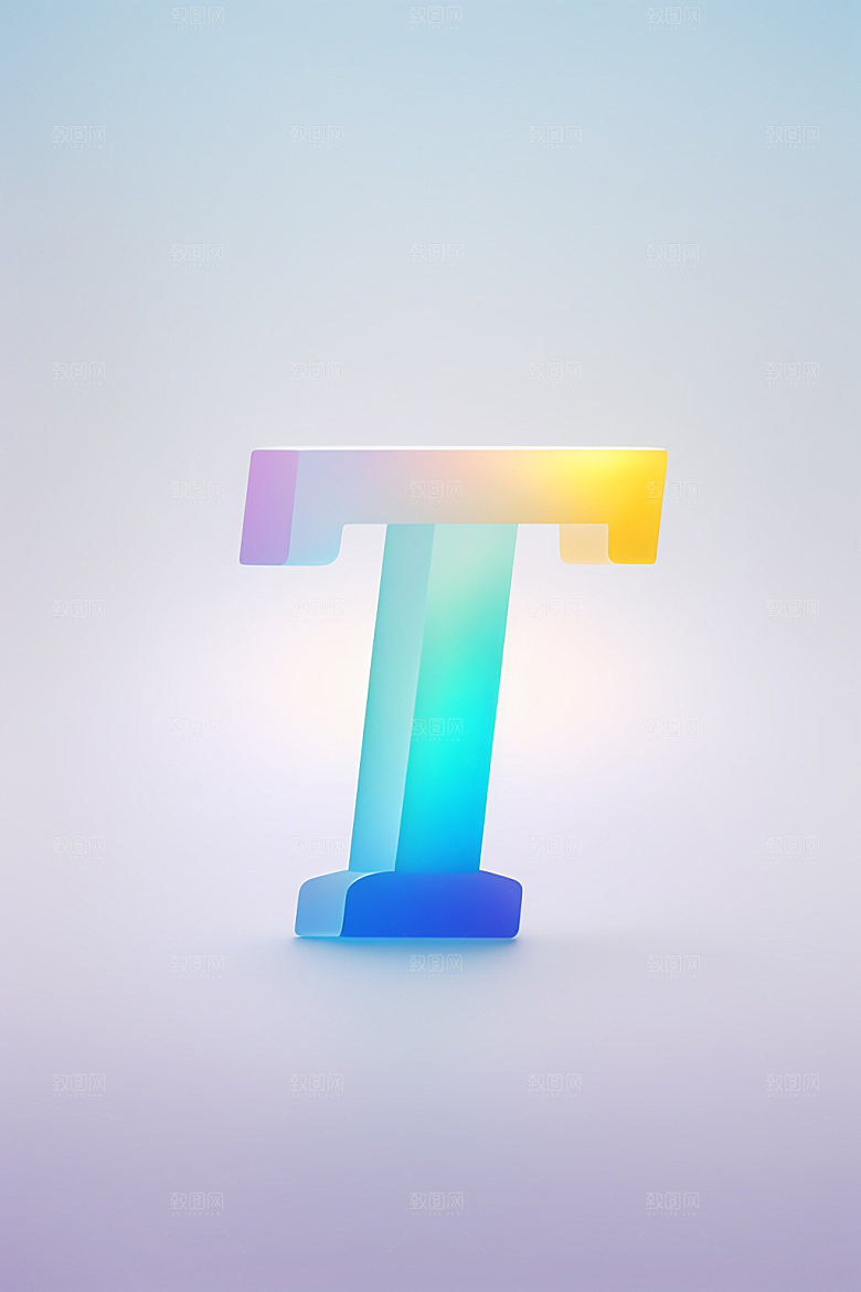 磨砂玻璃字母创意立体艺术字