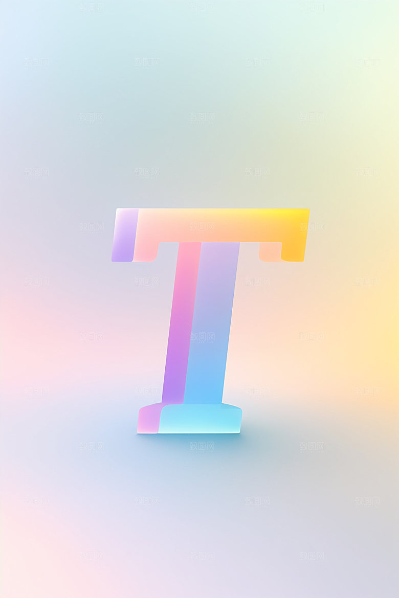 磨砂玻璃字母通透彩色艺术字