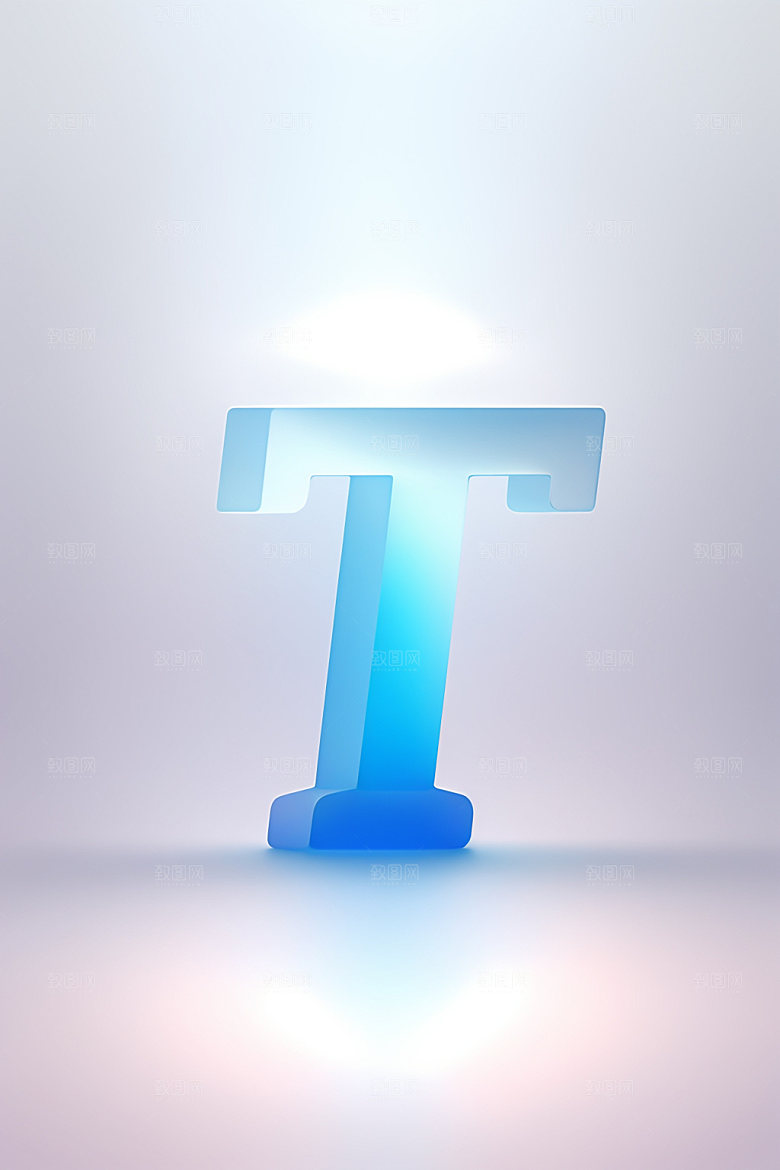 磨砂玻璃字母英文彩色艺术字