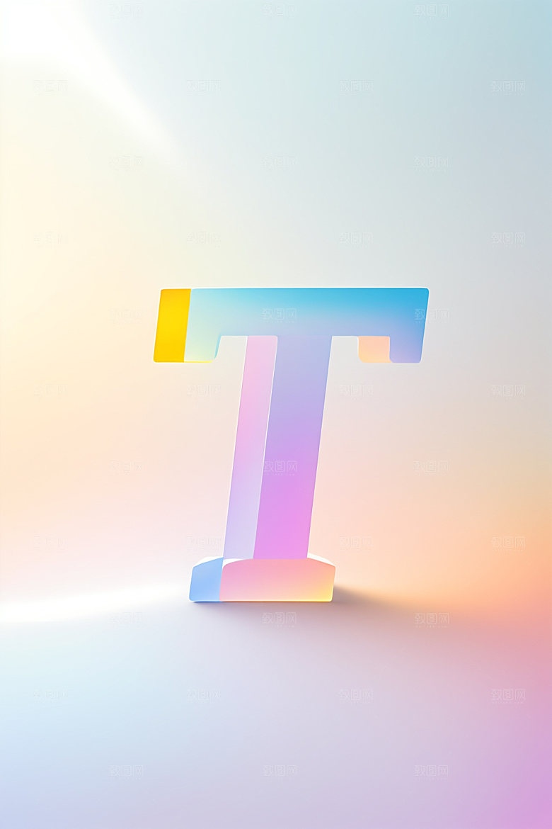 磨砂玻璃字母彩色通透艺术字