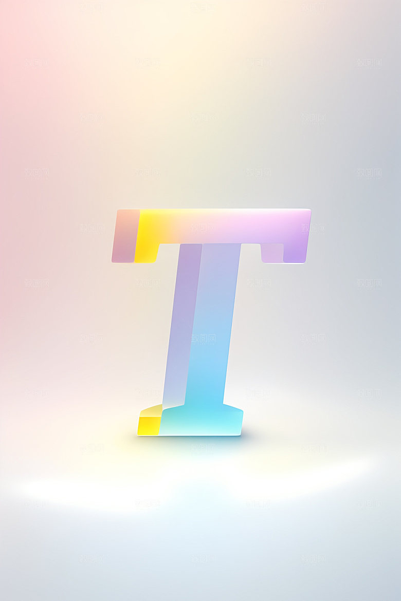 磨砂玻璃字母清爽立体艺术字