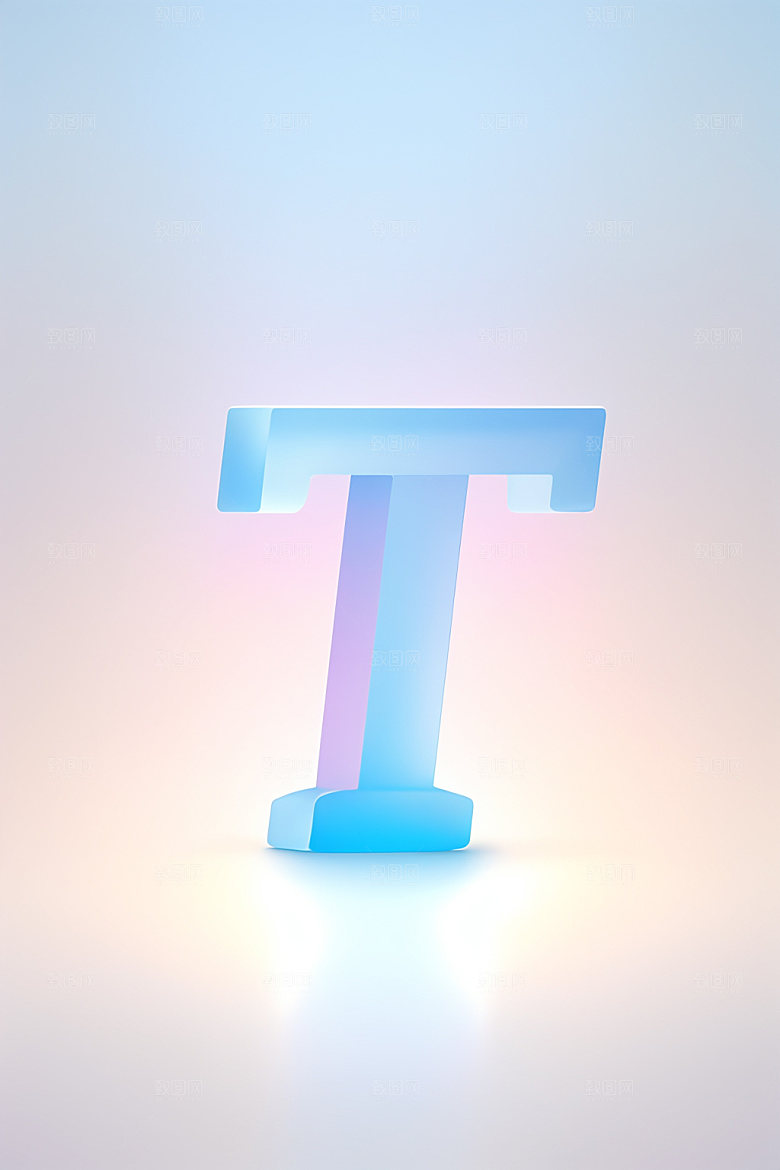 磨砂玻璃字母3D立体艺术字