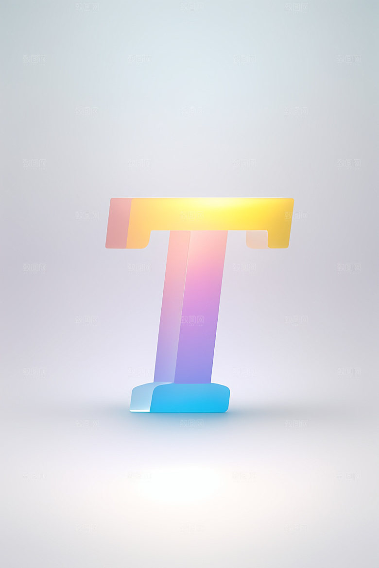 磨砂玻璃字母创意英文艺术字
