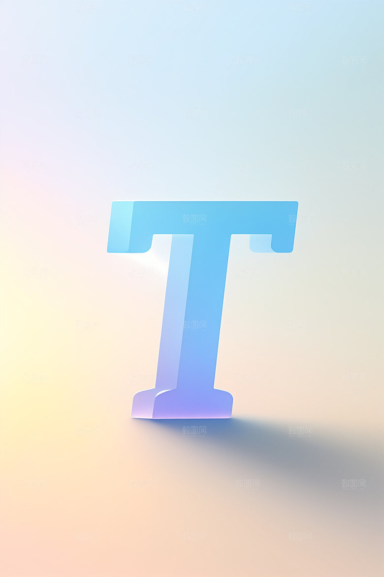 磨砂玻璃字母彩色立体艺术字