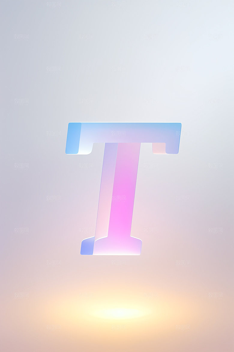 磨砂玻璃字母清爽玻璃艺术字