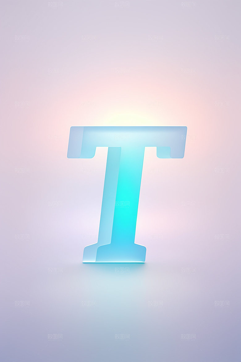 磨砂玻璃字母清爽英文艺术字