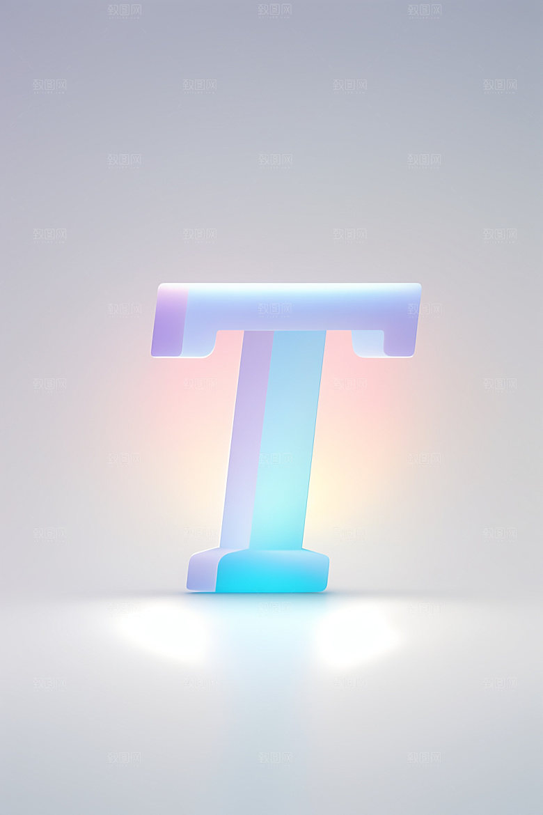磨砂玻璃字母通透创意艺术字