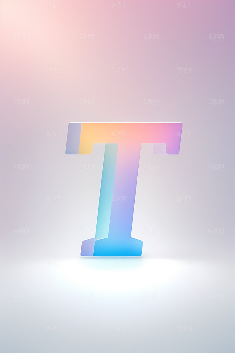 磨砂玻璃字母时尚质感艺术字