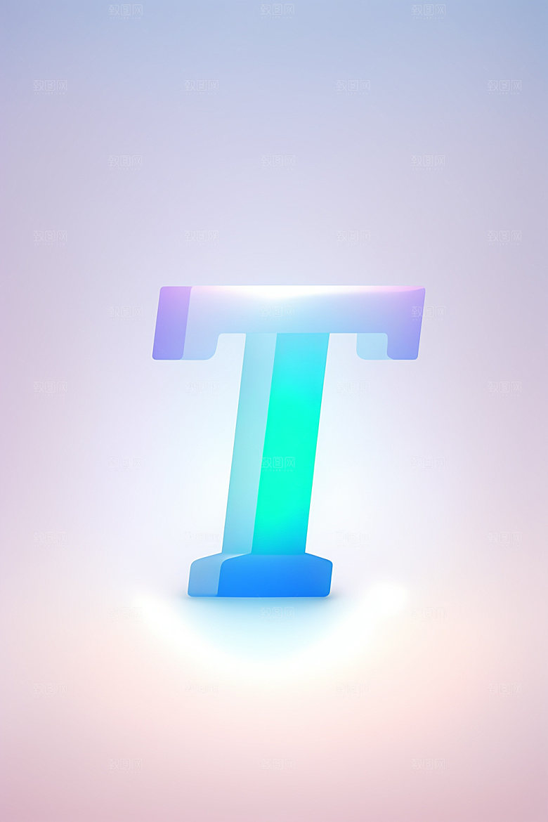 磨砂玻璃字母彩色英文艺术字