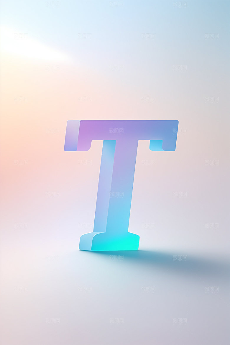 磨砂玻璃字母立体彩色艺术字