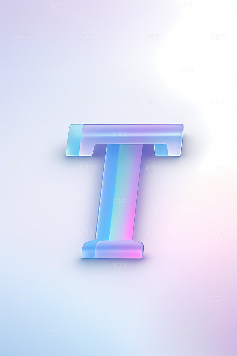 磨砂玻璃字母3D立体艺术字