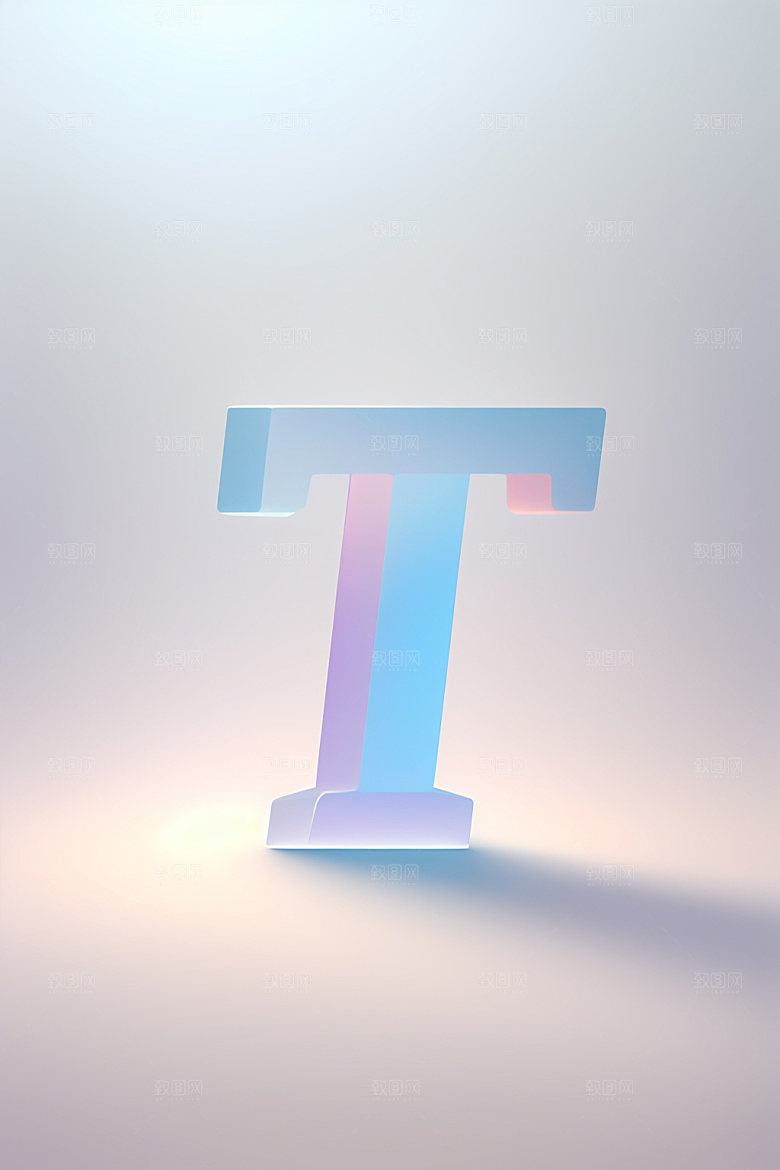 磨砂玻璃字母立体英文艺术字