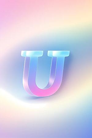 磨砂玻璃字母质感玻璃艺术字