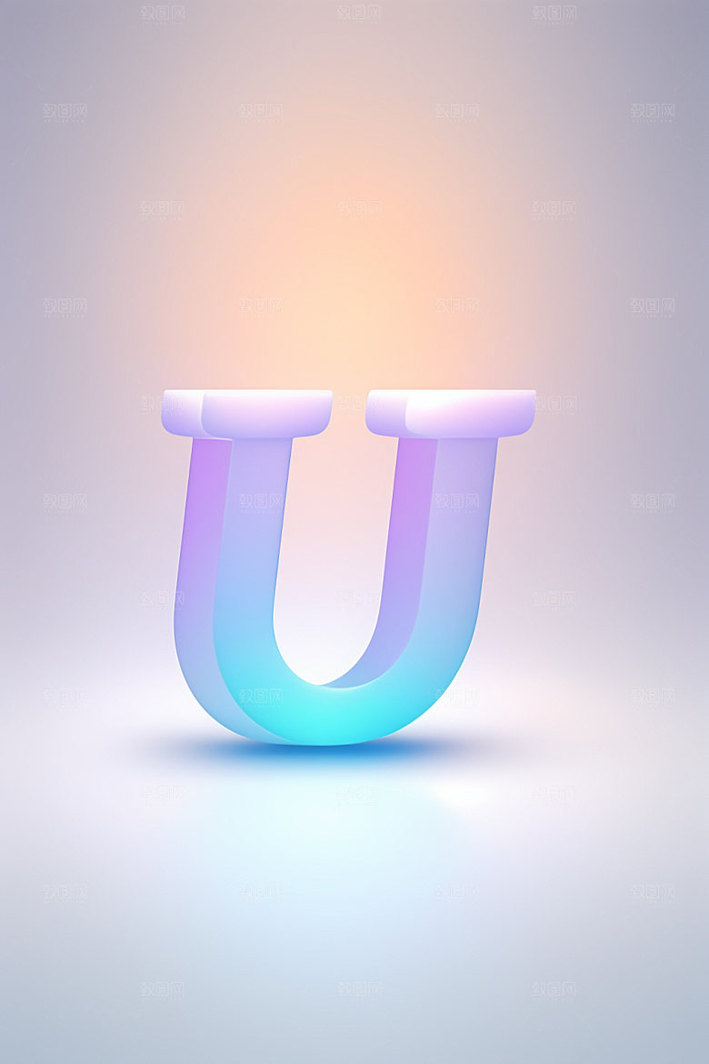 磨砂玻璃字母立体创意艺术字