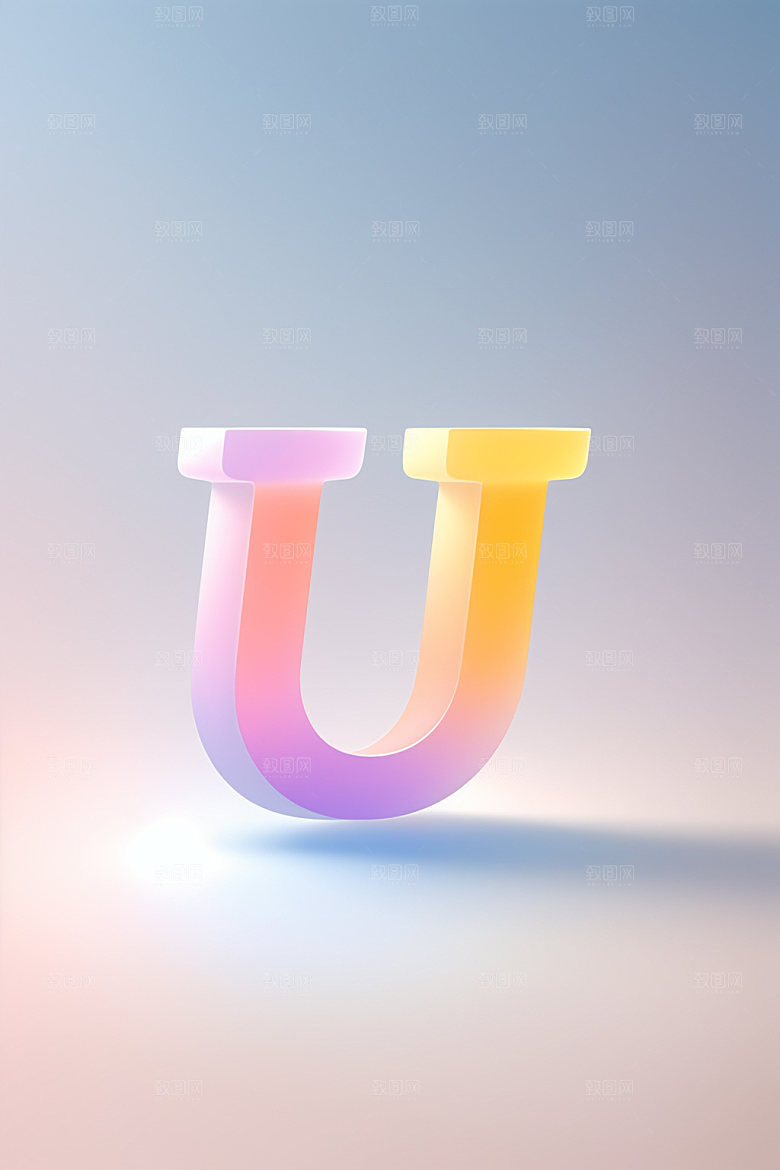 磨砂玻璃字母玻璃清爽艺术字