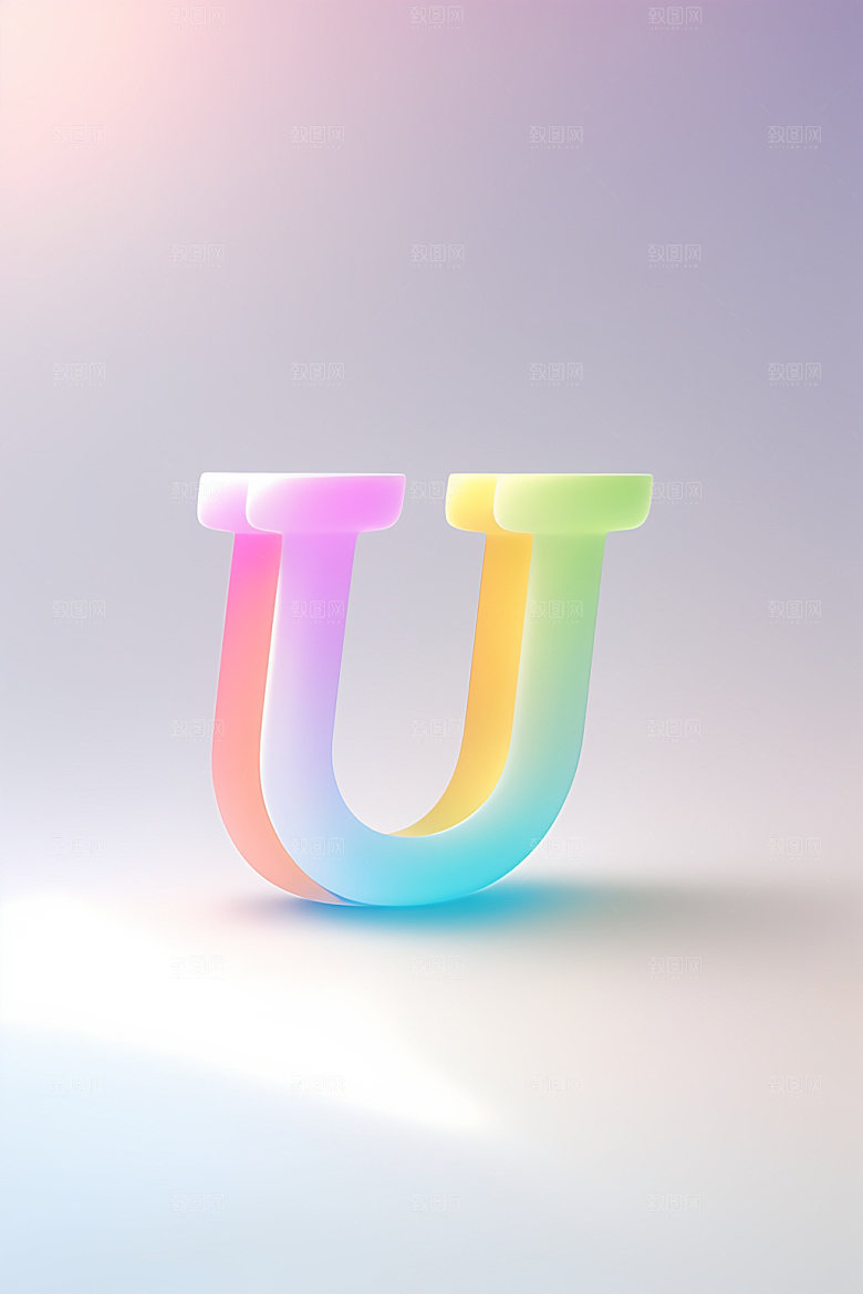 磨砂玻璃字母立体清爽艺术字