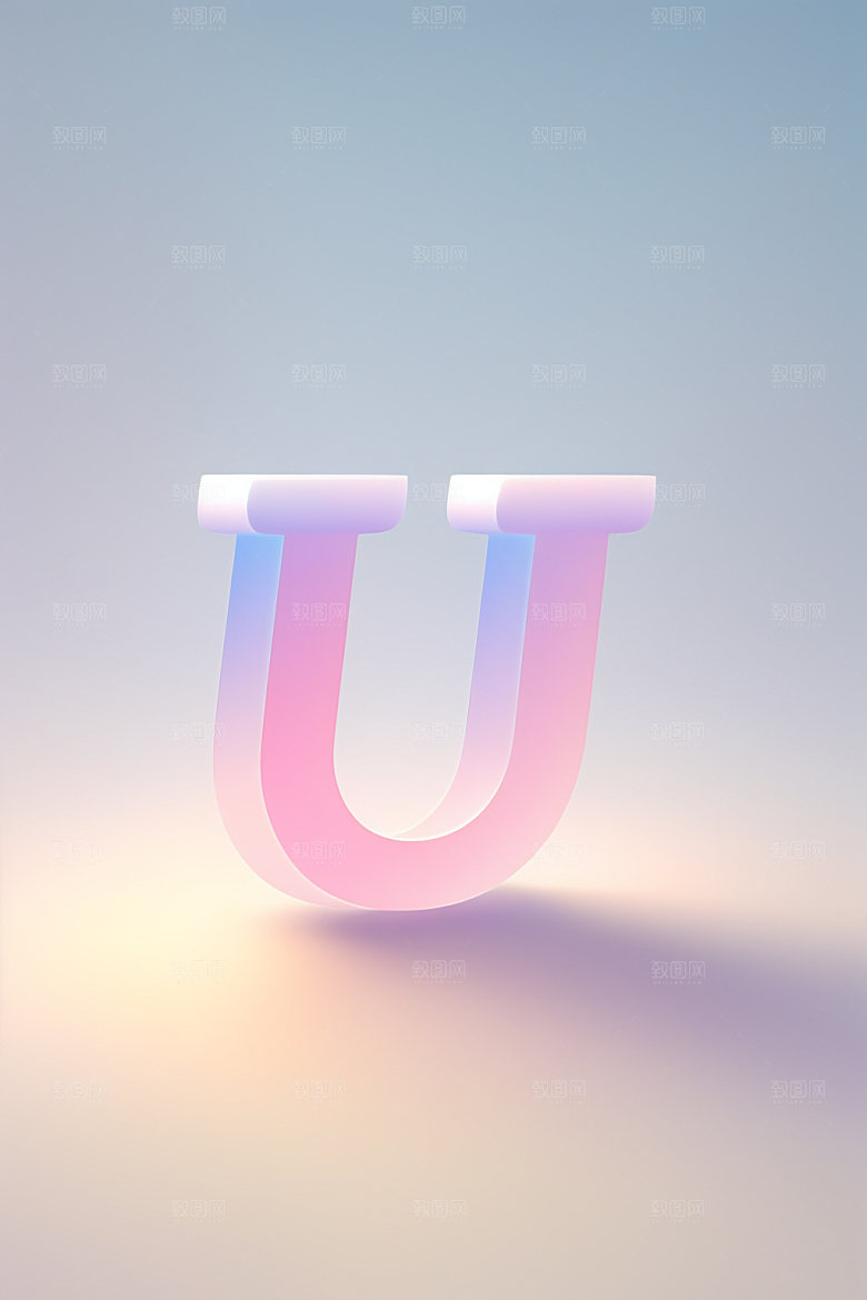 磨砂玻璃字母创意立体艺术字