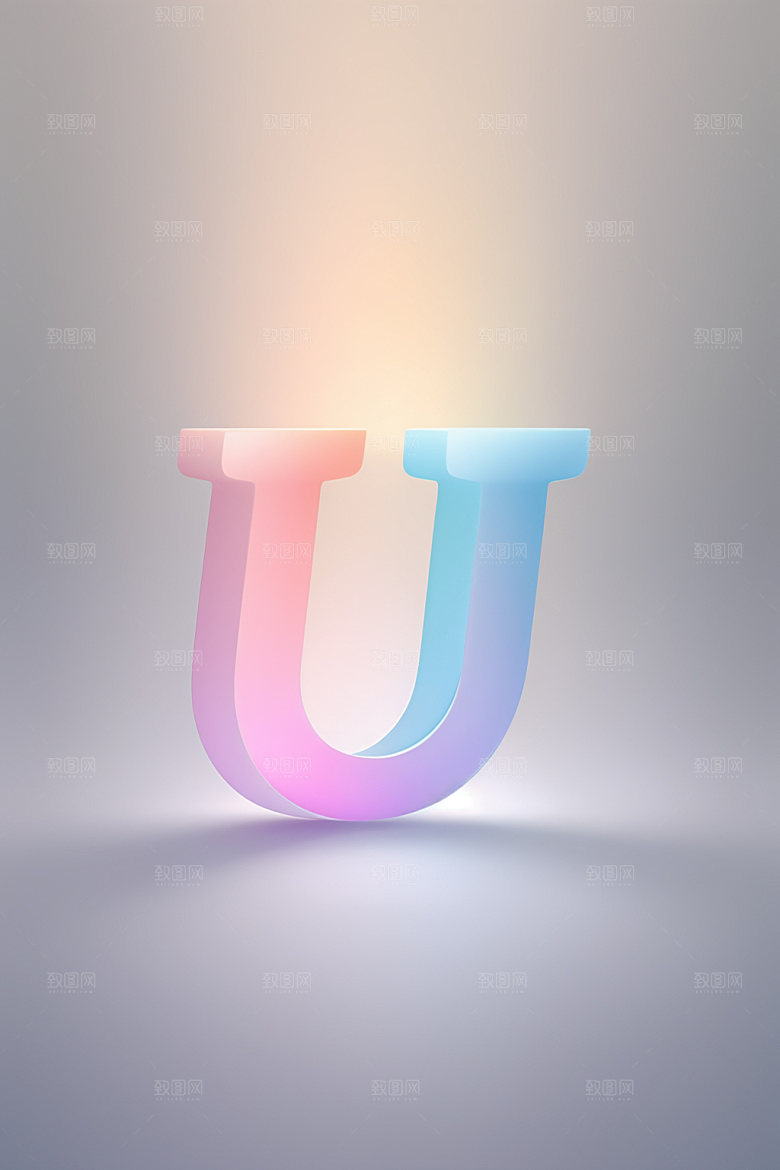 磨砂玻璃字母通透彩色艺术字
