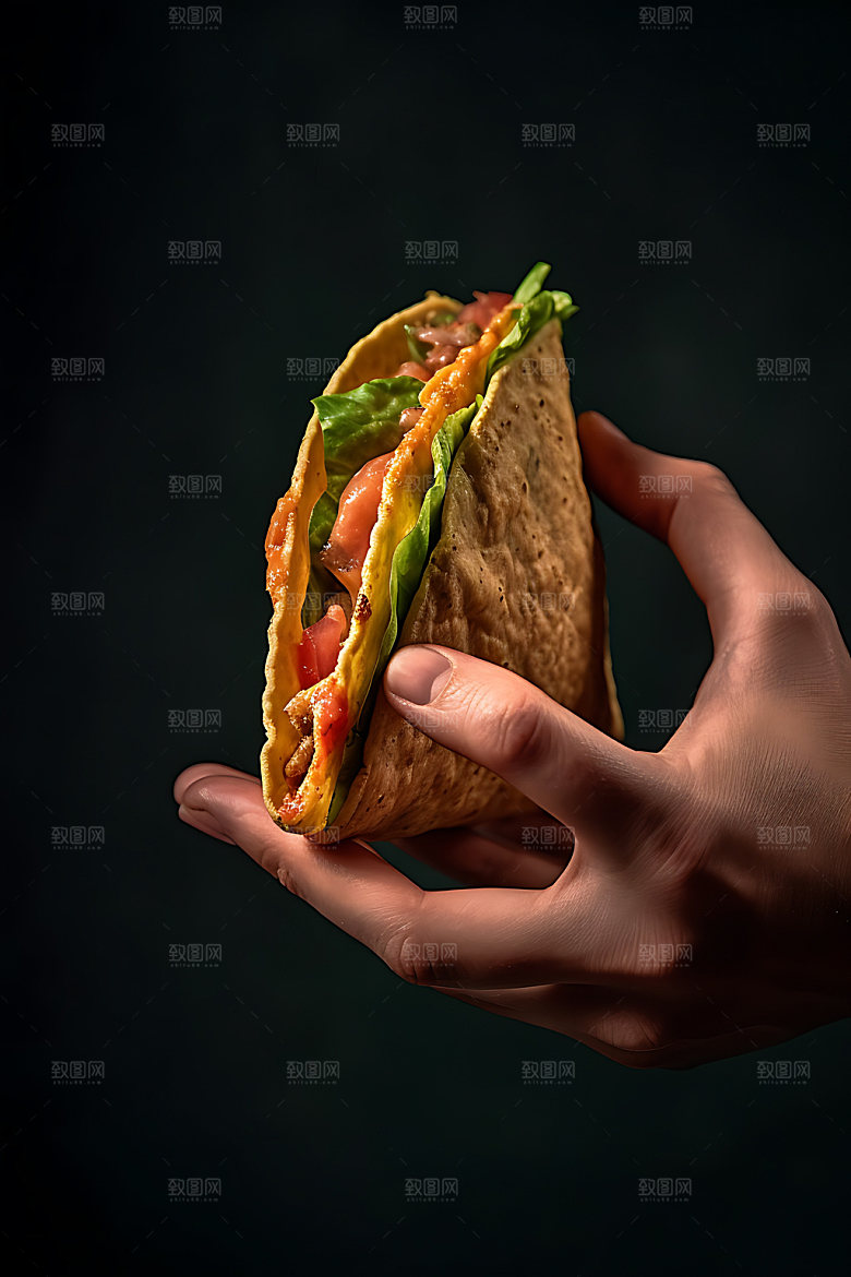 墨西哥卷饼特色美味摄影图