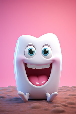 牙齿拟人医疗立体模型