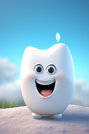 牙齿拟人立体保健模型