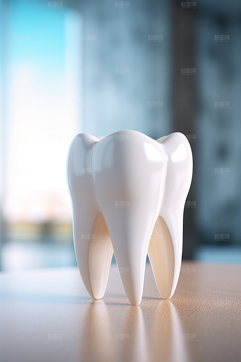 牙齿拟人3D保健模型