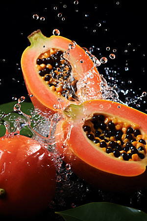 木瓜美容热带水果摄影图