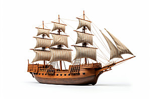 木质帆船欧洲航行模型