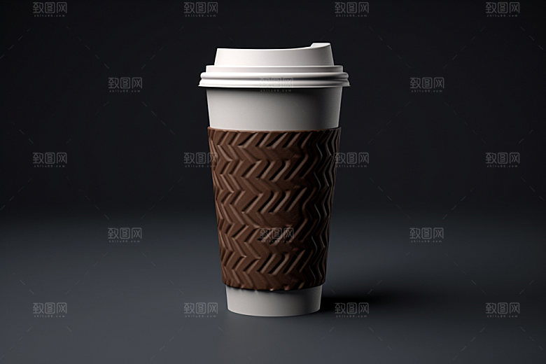 咖啡杯模型杯身样机