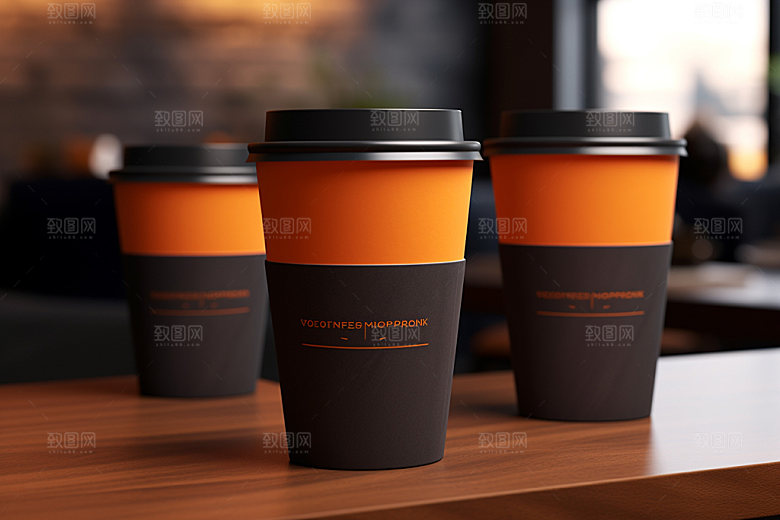 咖啡杯模型纸杯样机