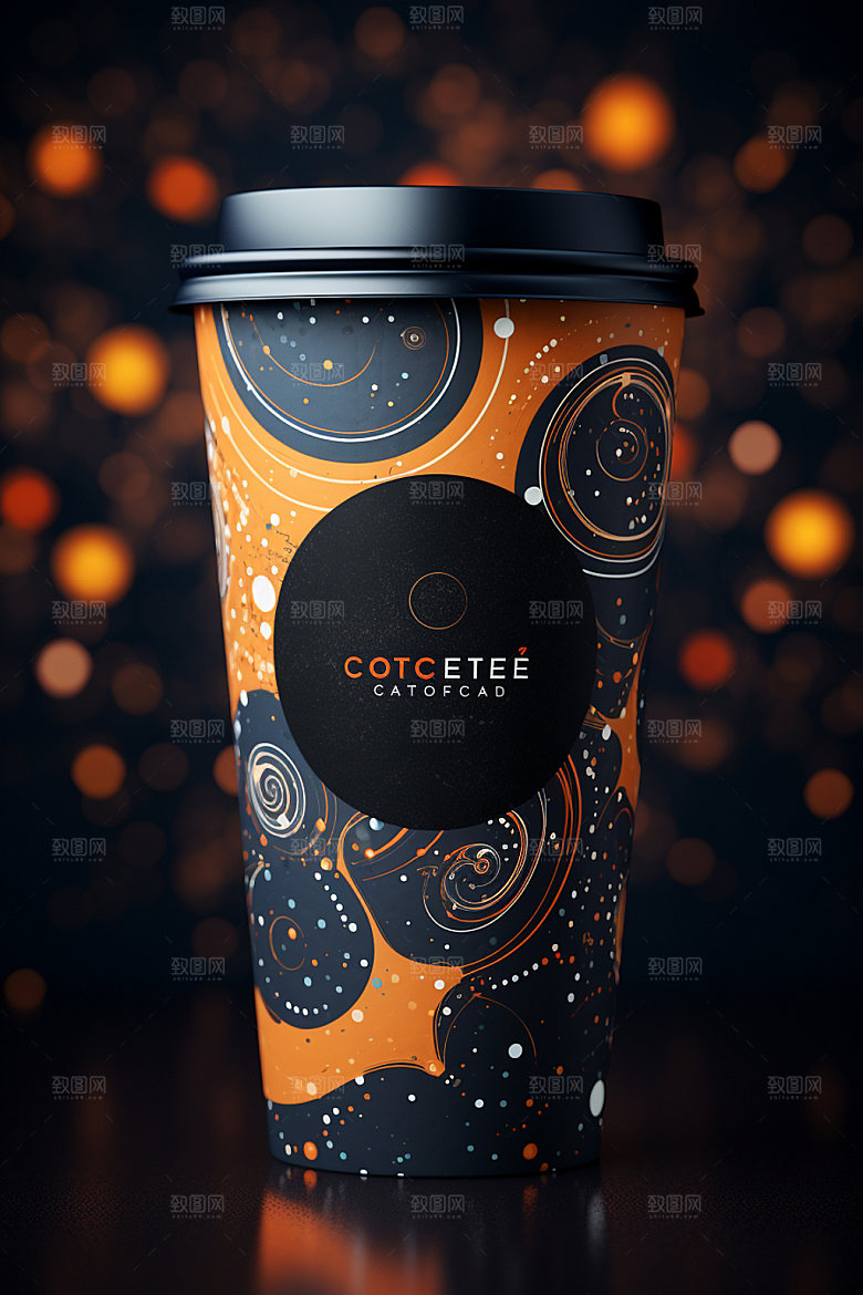 咖啡杯杯身奶茶杯样机