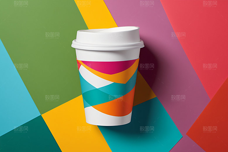 奶茶杯纸杯环保杯样机