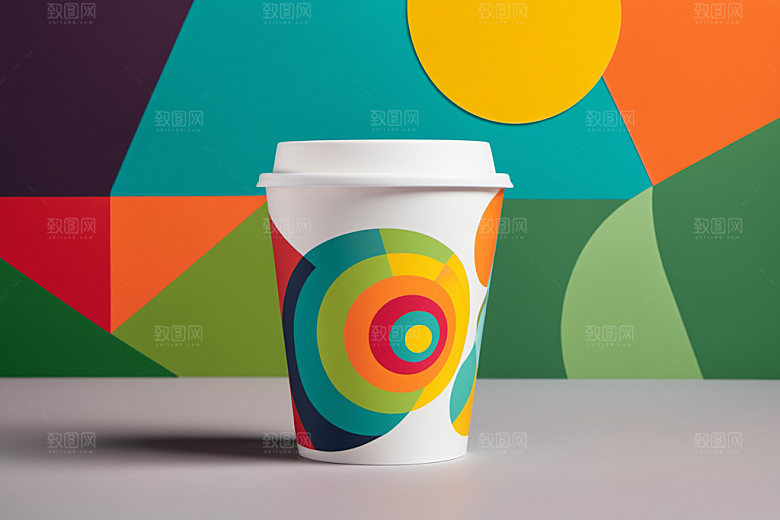 奶茶杯纸杯模型样机