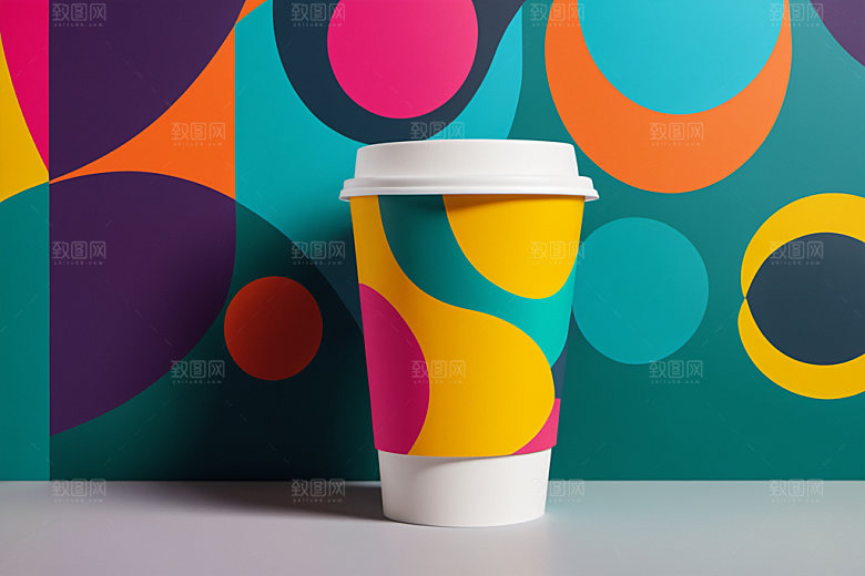 奶茶杯立体大气样机