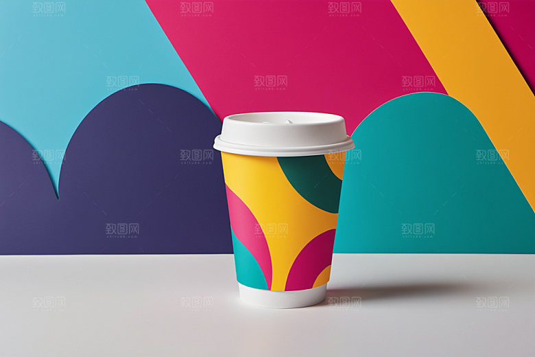 奶茶杯简洁3D样机