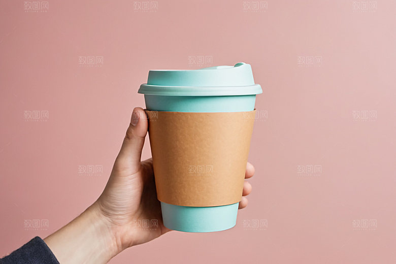 奶茶杯简洁饮料杯样机