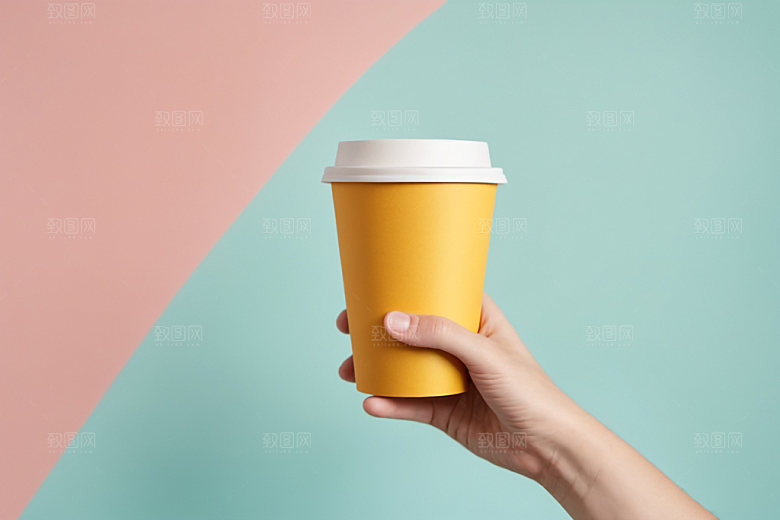 奶茶杯纸杯电商样机